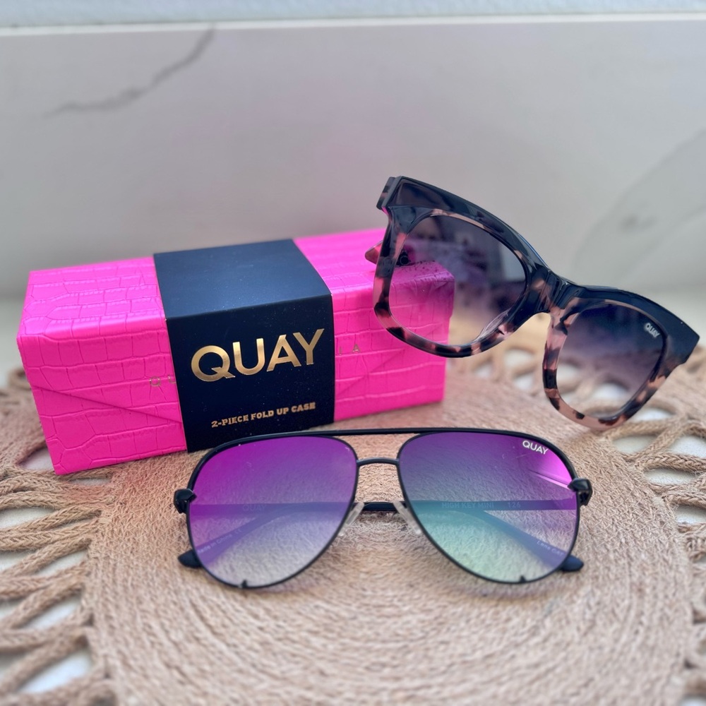 🕶️ QUAY After Hours Mini Sunglasses — Black to Tortoise Fade Frame - Picture 3 of 3